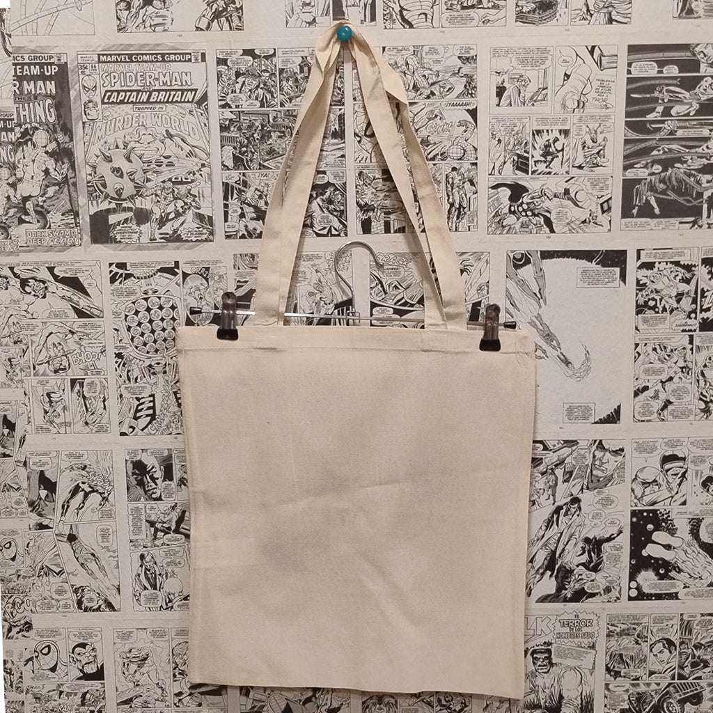 Tote de Tanjiro y Nezuko | Anime Guardianes de la Noche - Detalle de costuras y tejido de algodón