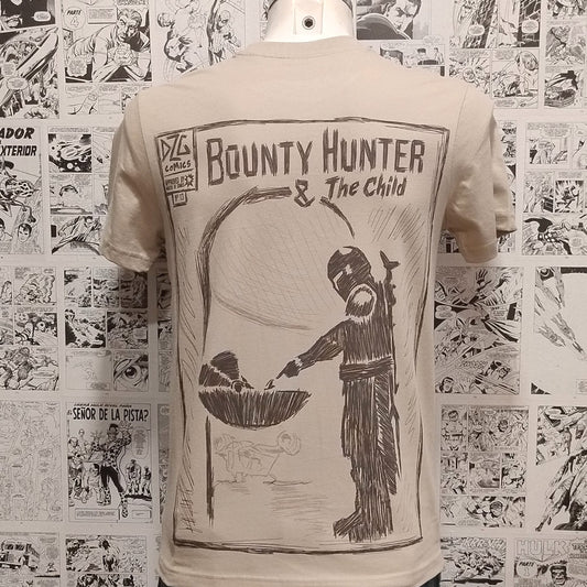 Camiseta Mando y Baby Yoda Serie TV Mandaloriano | Mujer - Frontal Detrás