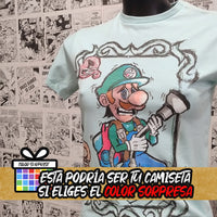Camiseta Luigi's Mansion | Videojuegos | Hombre - Camiseta Luigis Mansion Detalle