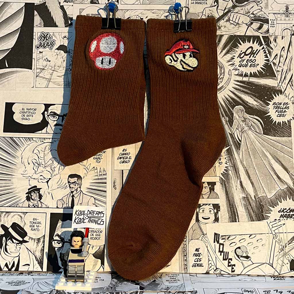 Calcetines de la Talla 30-35 del Videojuego Super Mario Bros