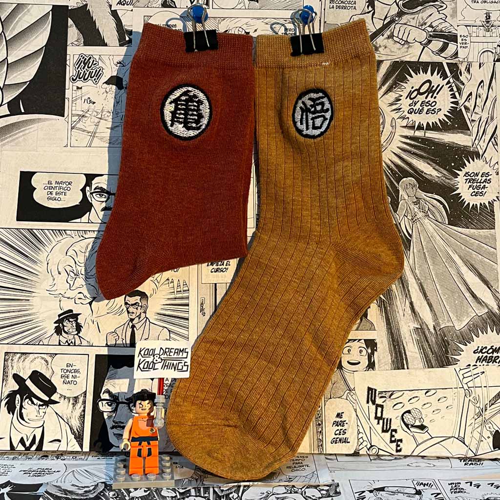 Calcetines de la Talla 36-42 de los Kanjis del Anime de Dragon Ball