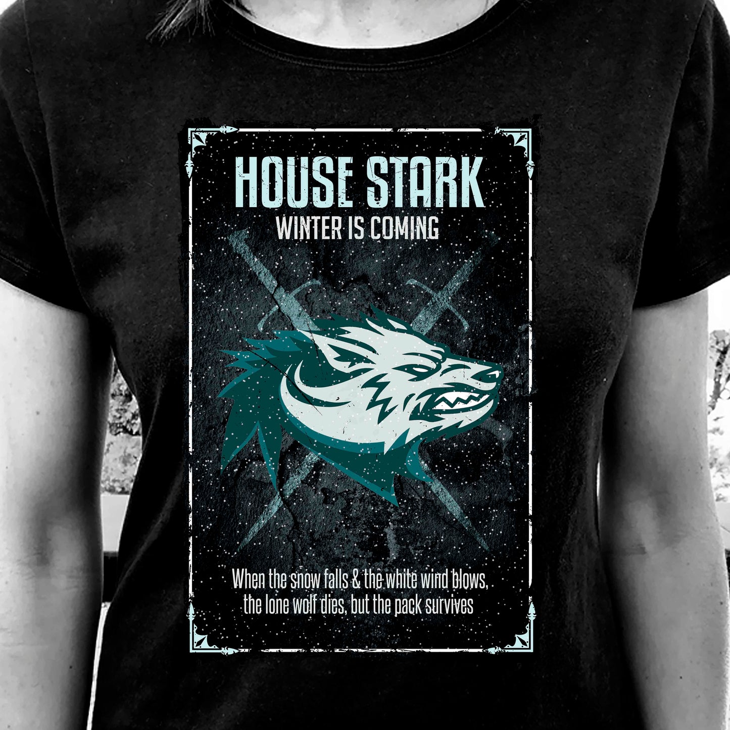 Camiseta de la Casa Starks de la Serie Juego de Tronos